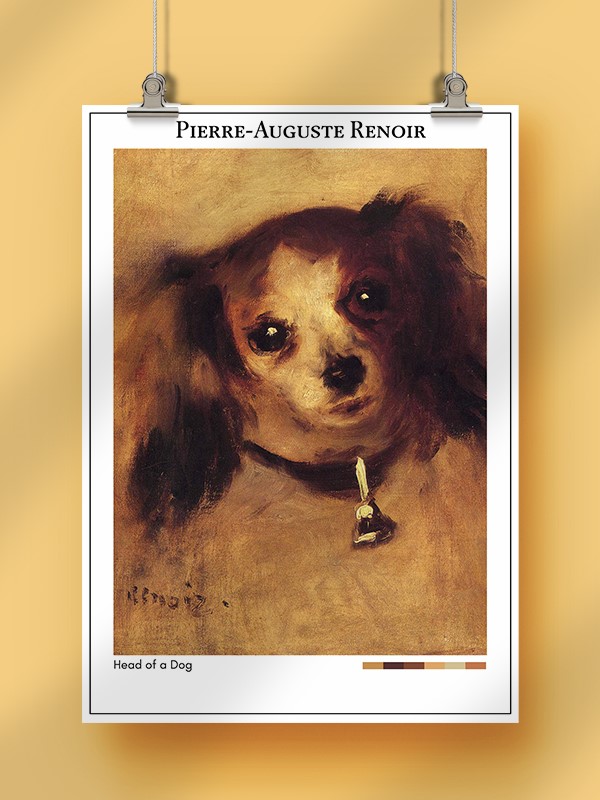 Pierre-Auguste Renoir Head of a Dog Poster