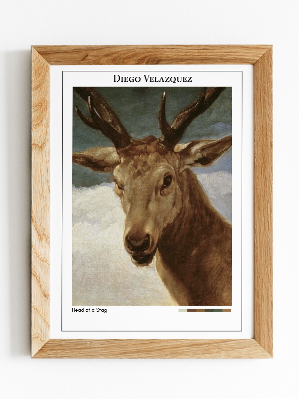 Diego Velazquez Head of a Stag Poster