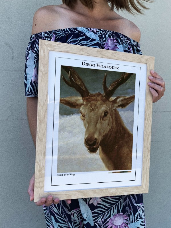 Diego Velazquez Head of a Stag Poster
