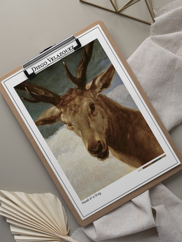 Diego Velazquez Head of a Stag Poster