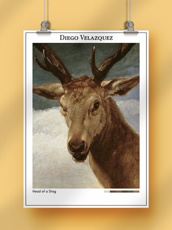 Diego Velazquez Head of a Stag Poster