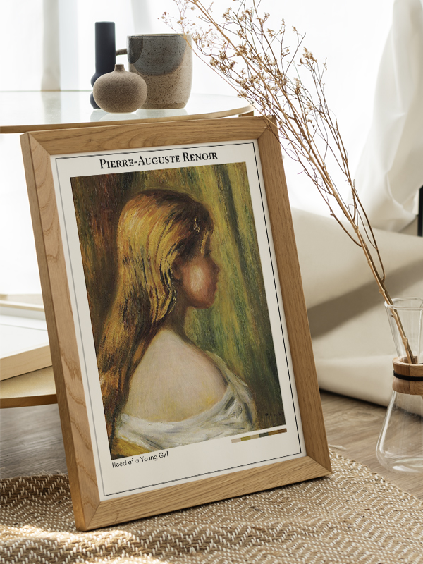 Pierre-Auguste Renoir Head of a Young Girl Poster