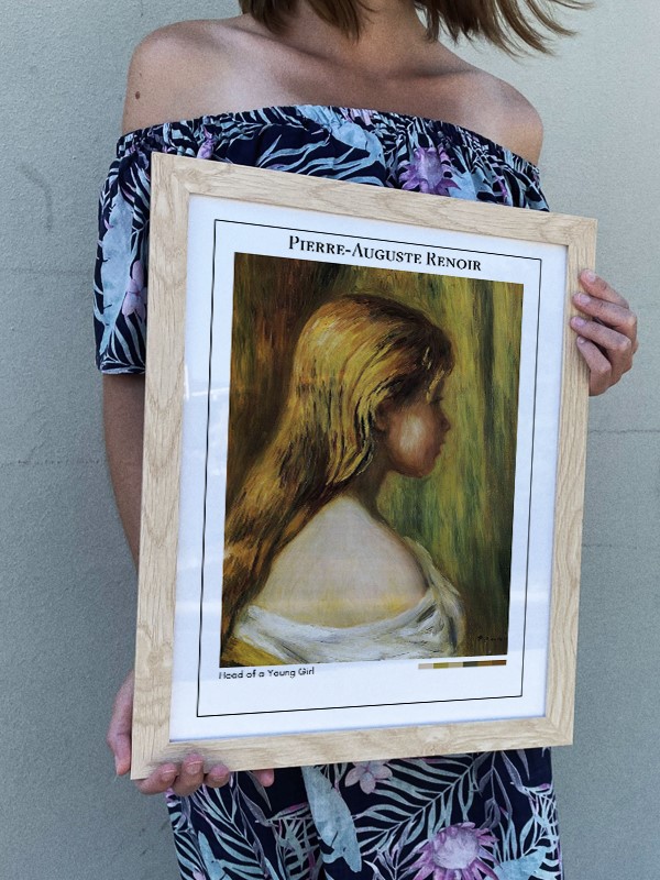 Pierre-Auguste Renoir Head of a Young Girl Poster