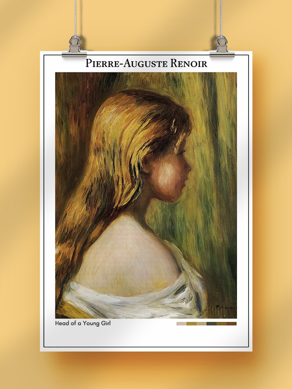 Pierre-Auguste Renoir Head of a Young Girl Poster