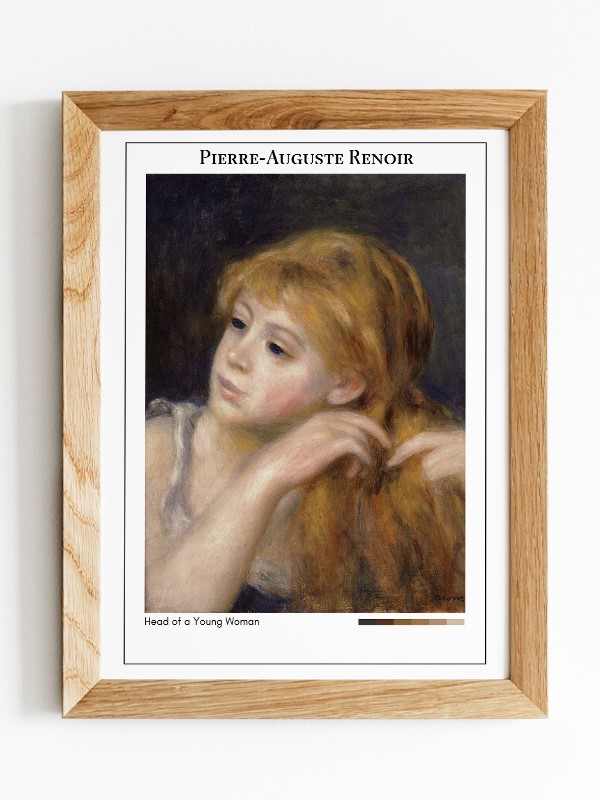 Pierre-Auguste Renoir Head of a Young Woman Poster