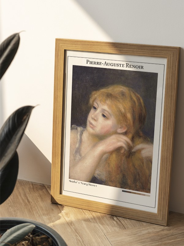 Pierre-Auguste Renoir Head of a Young Woman Poster