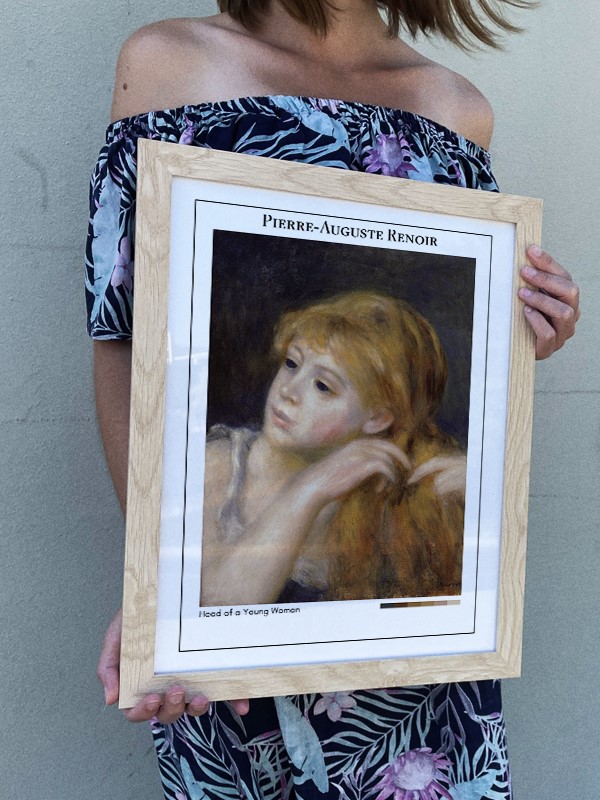 Pierre-Auguste Renoir Head of a Young Woman Poster