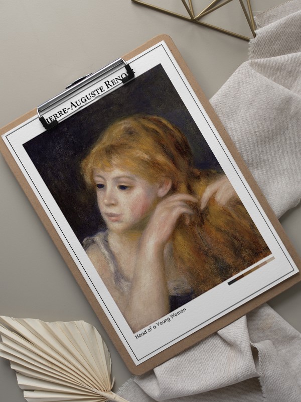 Pierre-Auguste Renoir Head of a Young Woman Poster