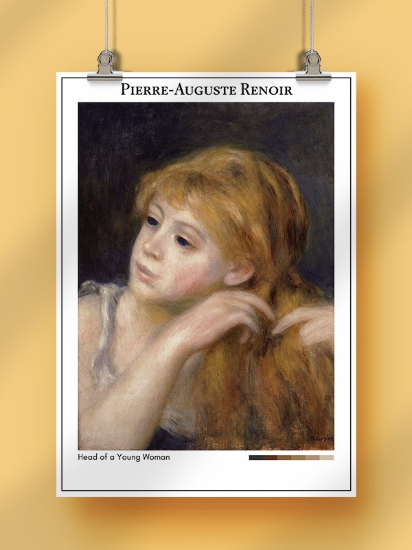 Pierre-Auguste Renoir Head of a Young Woman Poster