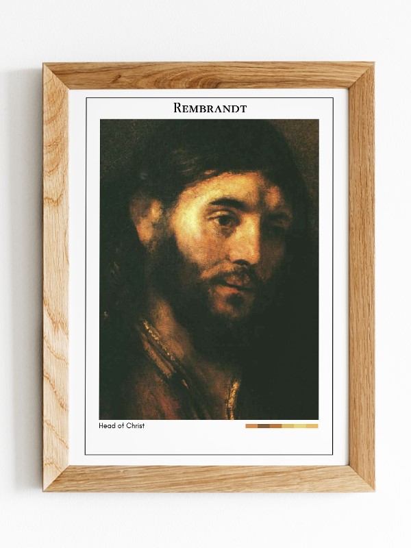 Rembrandt Head of Christ Poster