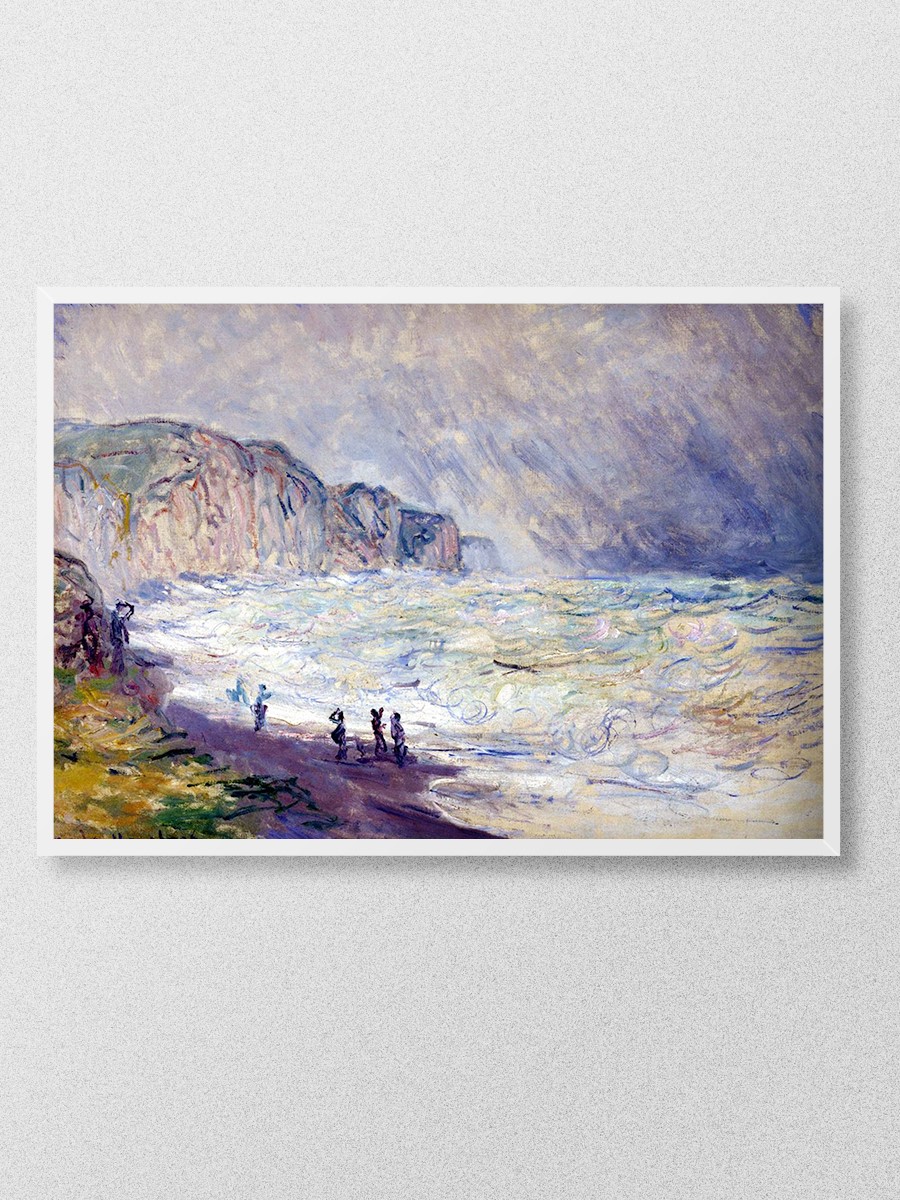 Heavy Sea at Pourville Tablo Sanatsal Ünlü Ressam Poster Çerçevesiz Yüksek Kalite Poster