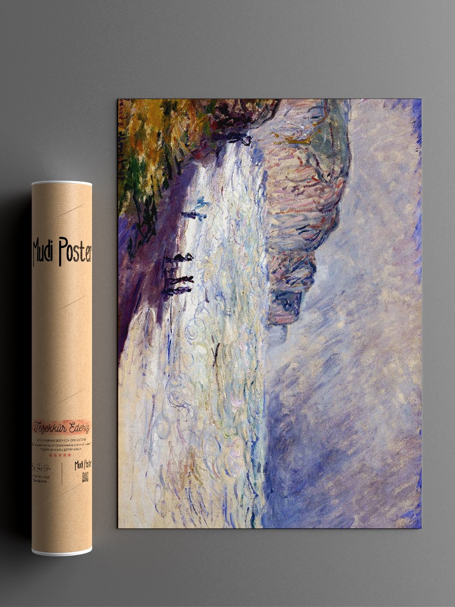 Heavy Sea at Pourville Tablo Sanatsal Ünlü Ressam Poster Çerçevesiz Yüksek Kalite Poster