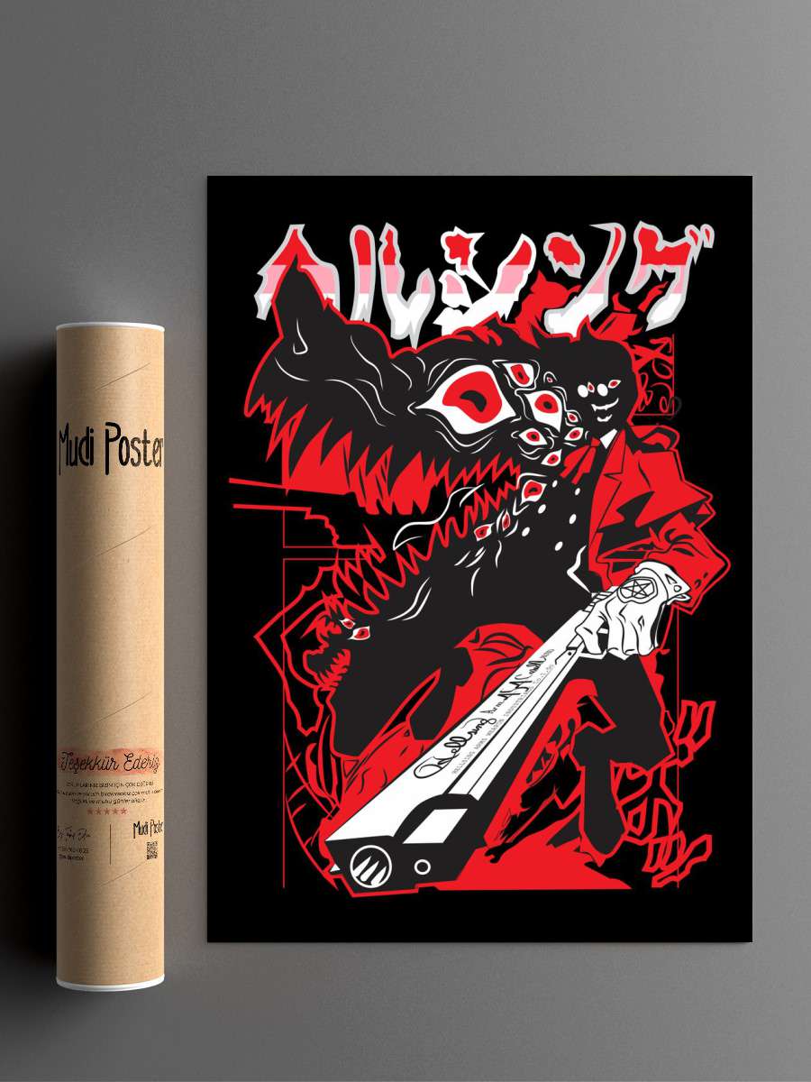 Hellsing Anime Anime Poster Çerçevesiz Yüksek Kalite Anime Duvar Poster