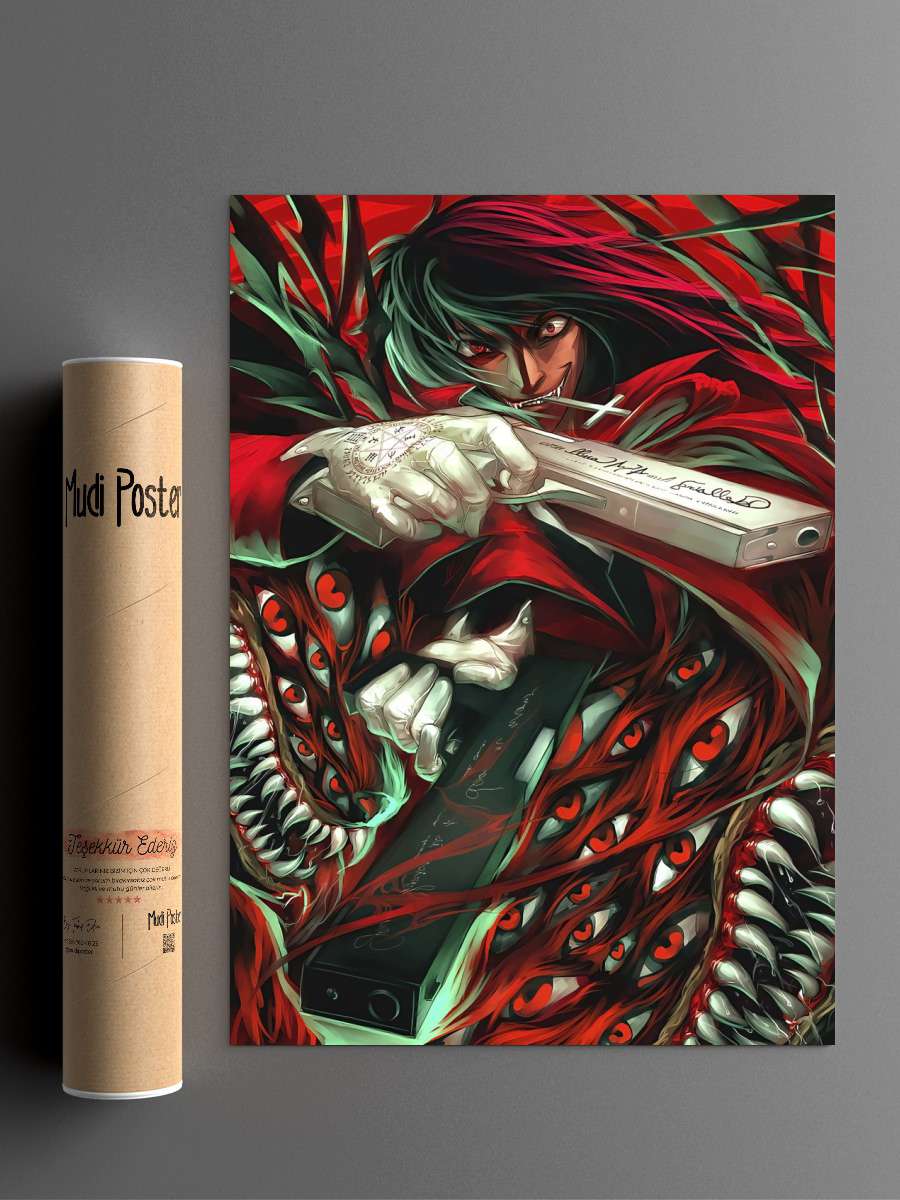 Hellsing Anime Poster Çerçevesiz Yüksek Kalite Anime Duvar Poster
