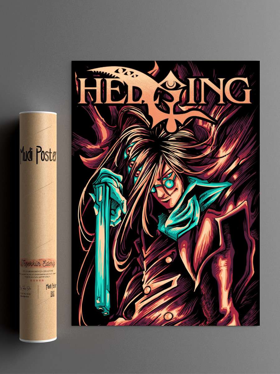 hellsing Anime Poster Çerçevesiz Yüksek Kalite Anime Duvar Poster