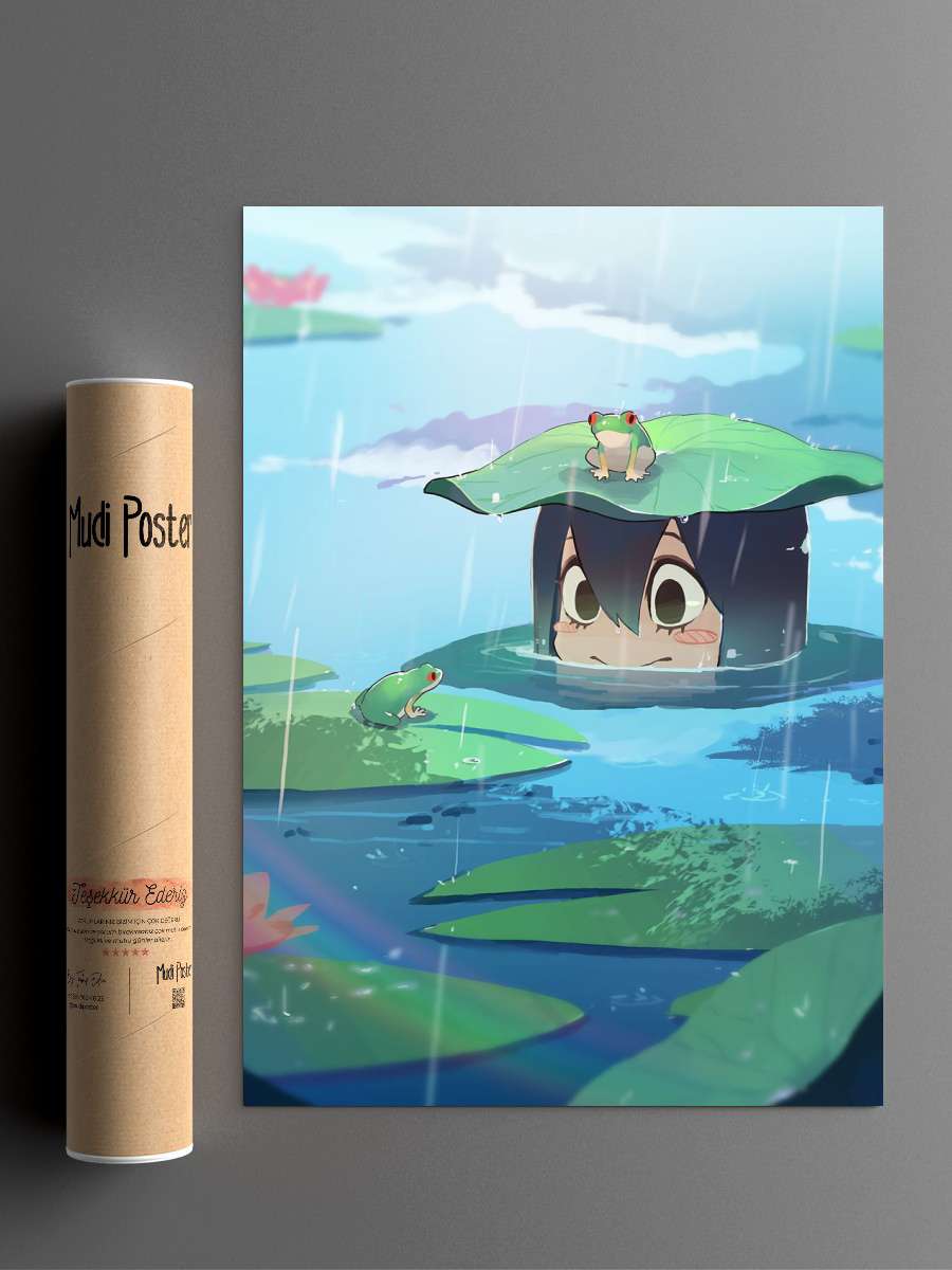 Hero Academia Tsuyu Asui Anime Poster Çerçevesiz Yüksek Kalite Anime Duvar Poster