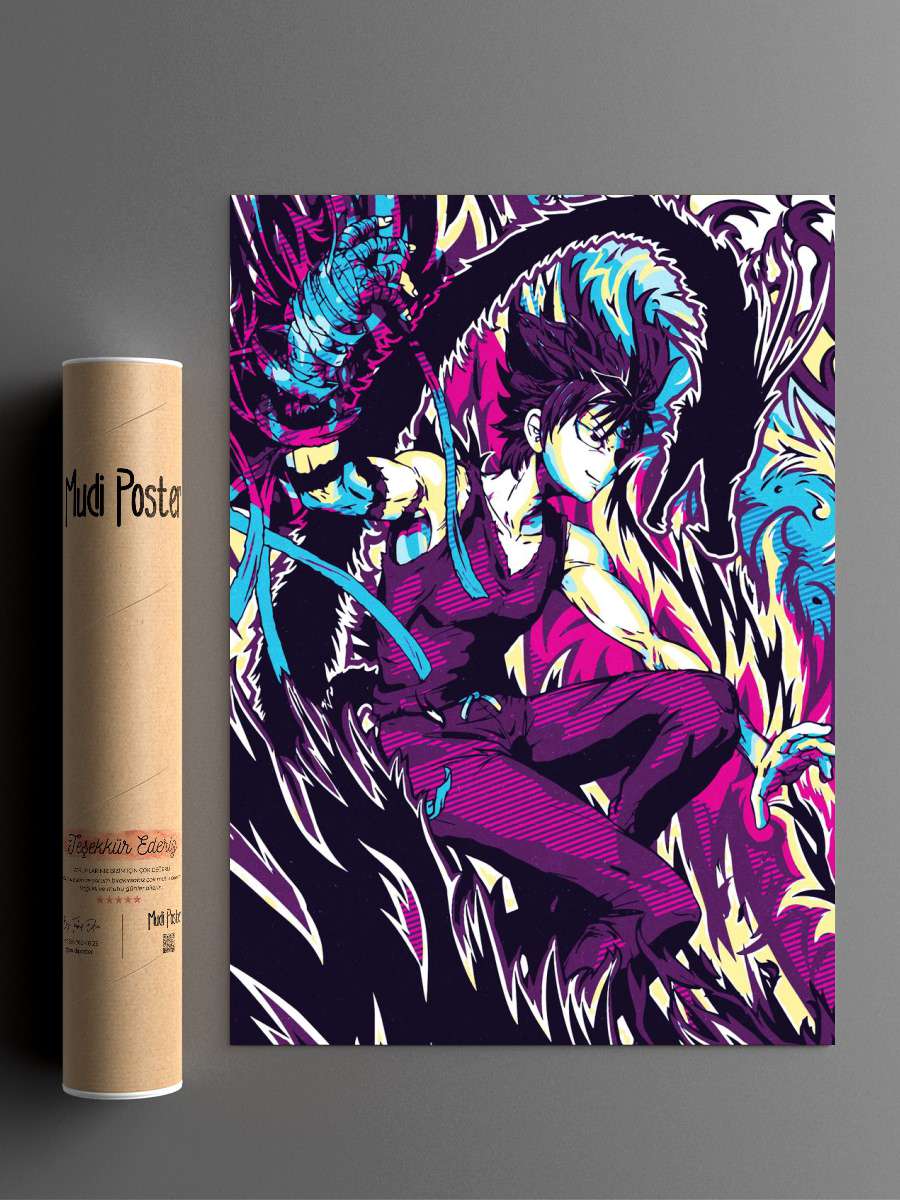 Hiei Yu Yu Hakusho Anime Poster Çerçevesiz Yüksek Kalite Anime Duvar Poster