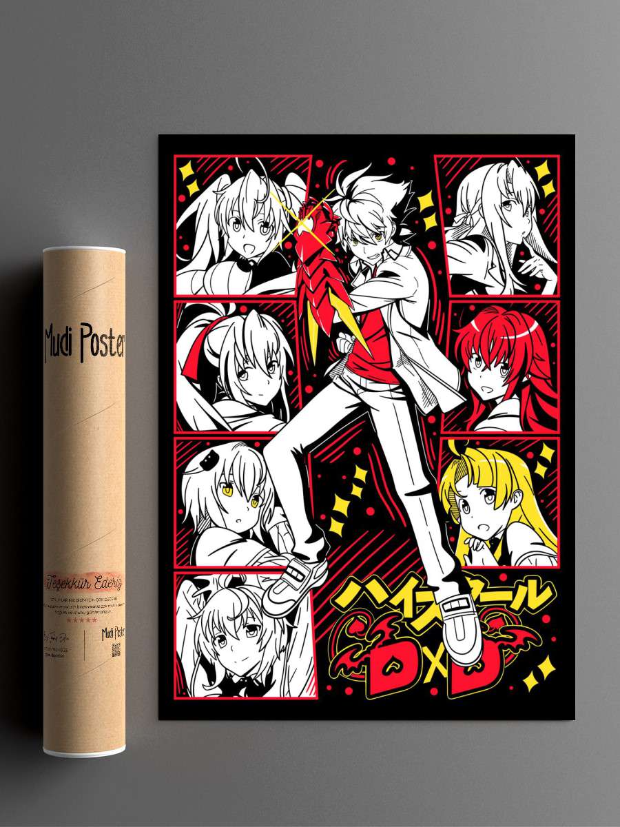 High School DxD Anime Poster Çerçevesiz Yüksek Kalite Anime Duvar Poster