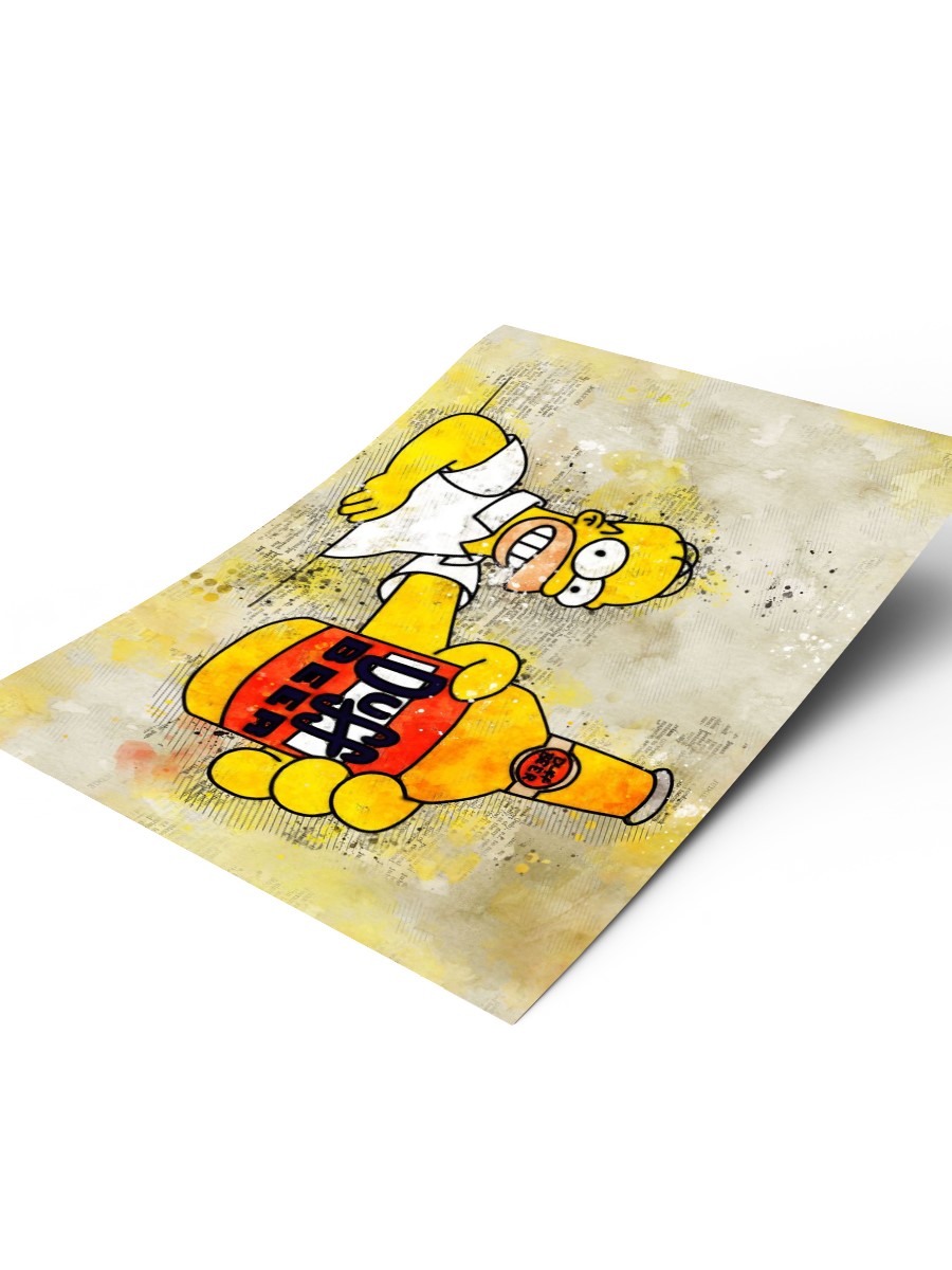 Homer Duff Beer Poster, Çerçevesiz Tv Film Poster
