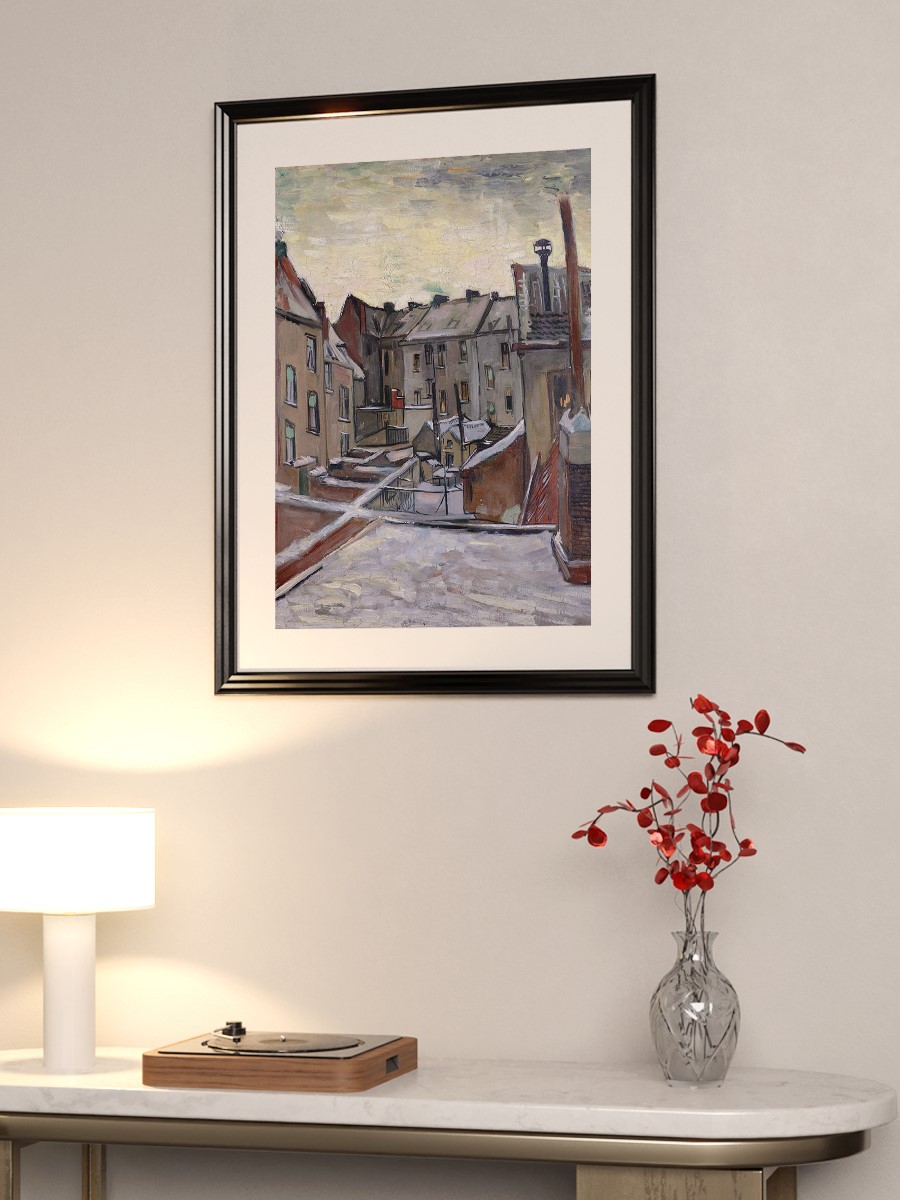Houses Seen from the Back Tablo Sanatsal Ünlü Ressam Poster Çerçevesiz Yüksek Kalite Poster