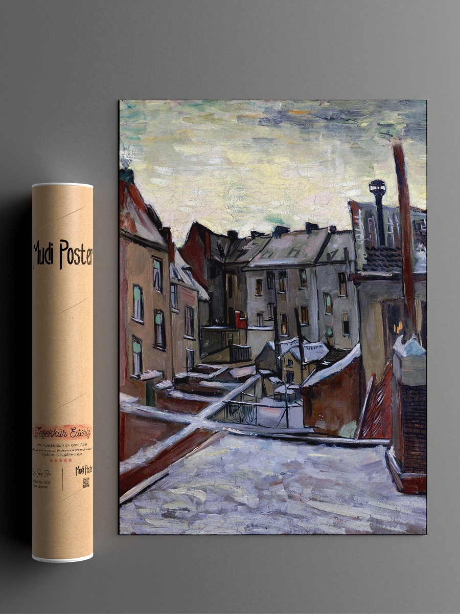 Houses Seen from the Back Tablo Sanatsal Ünlü Ressam Poster Çerçevesiz Yüksek Kalite Poster