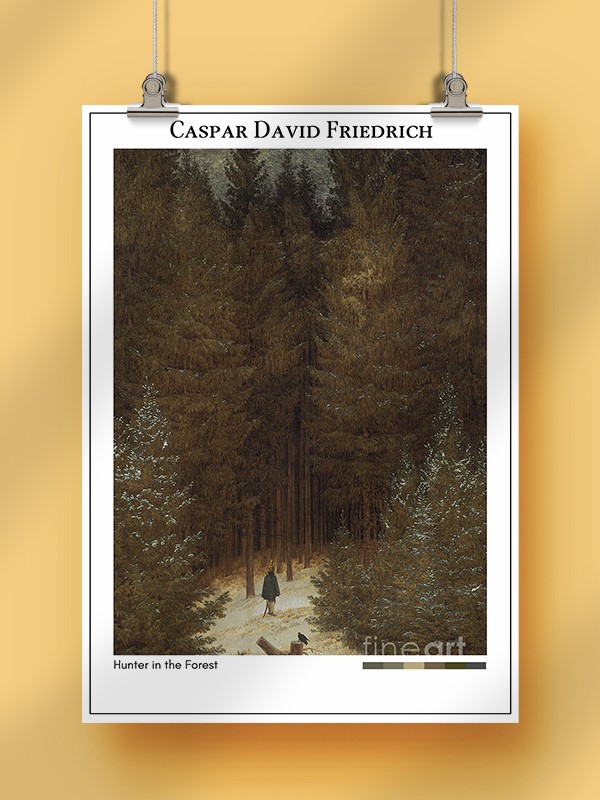 Caspar David Friedrich Hunter in the Forest Poster
