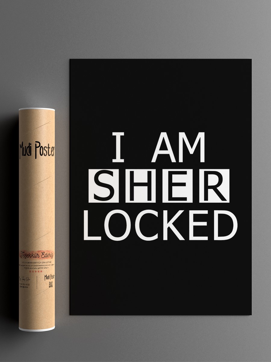I am Sher Locked Poster, Çerçevesiz Tv Film Poster