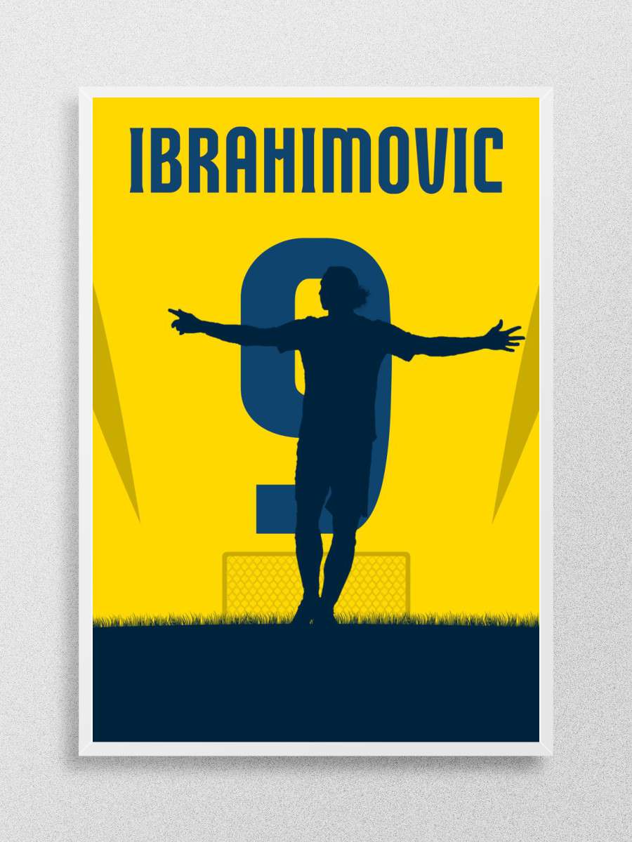 Ibrahimovic Futbol Poster Çerçevesiz Yüksek Kalite Futbolcu Duvar Poster