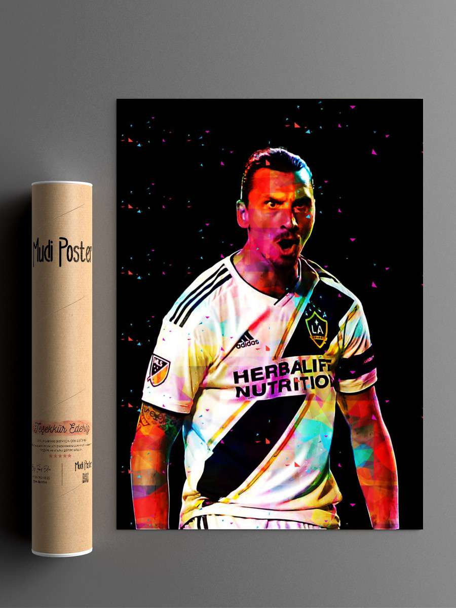 Ibrahimovic Futbol Poster Çerçevesiz Yüksek Kalite Futbolcu Duvar Poster