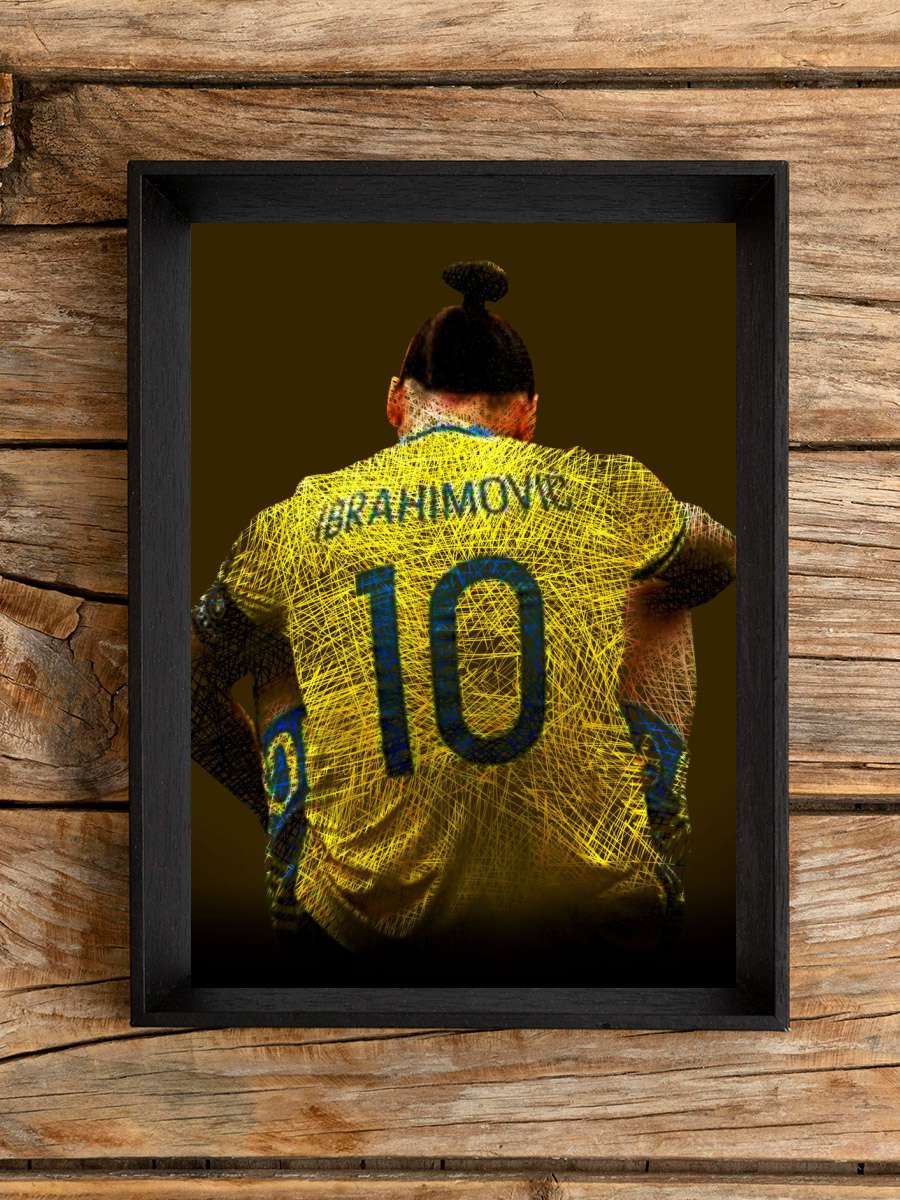 Ibrahimovic Scribelle Futbol Poster Çerçevesiz Yüksek Kalite Futbolcu Duvar Poster