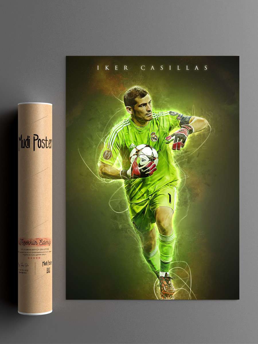 Iker Casillas Futbol Poster Çerçevesiz Yüksek Kalite Futbolcu Duvar Poster
