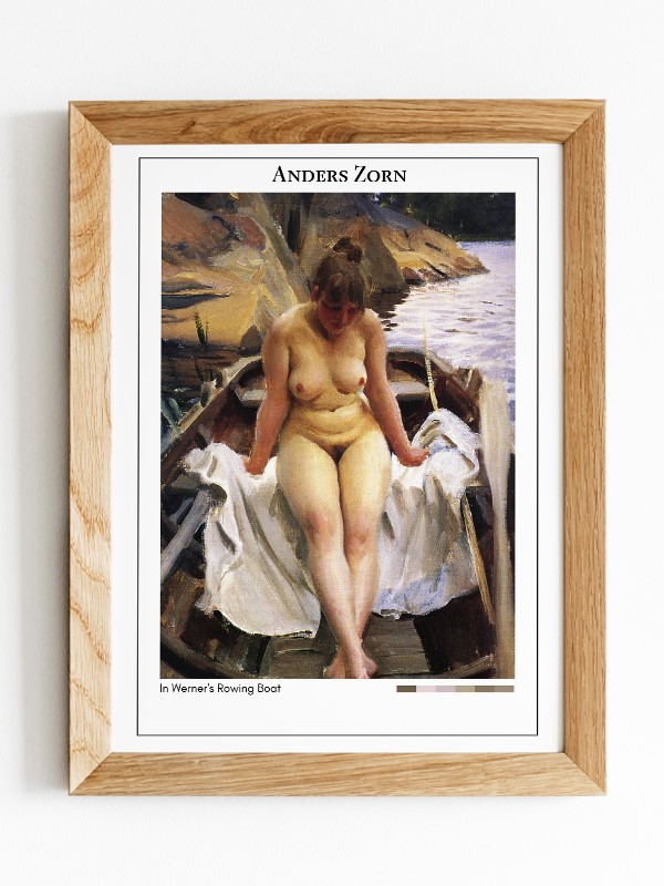 Anders Zorn In Werner's Rowing Boat Poster