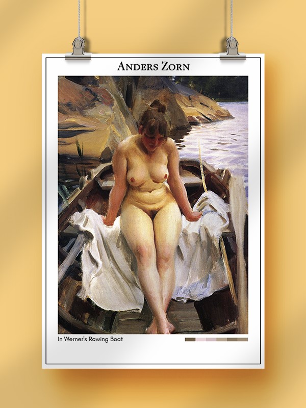 Anders Zorn In Werner's Rowing Boat Poster