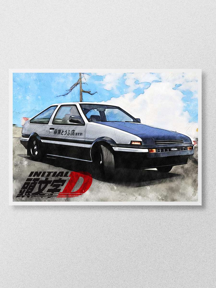 INITIAL D Car Anime Anime Poster Çerçevesiz Yüksek Kalite Anime Duvar Poster