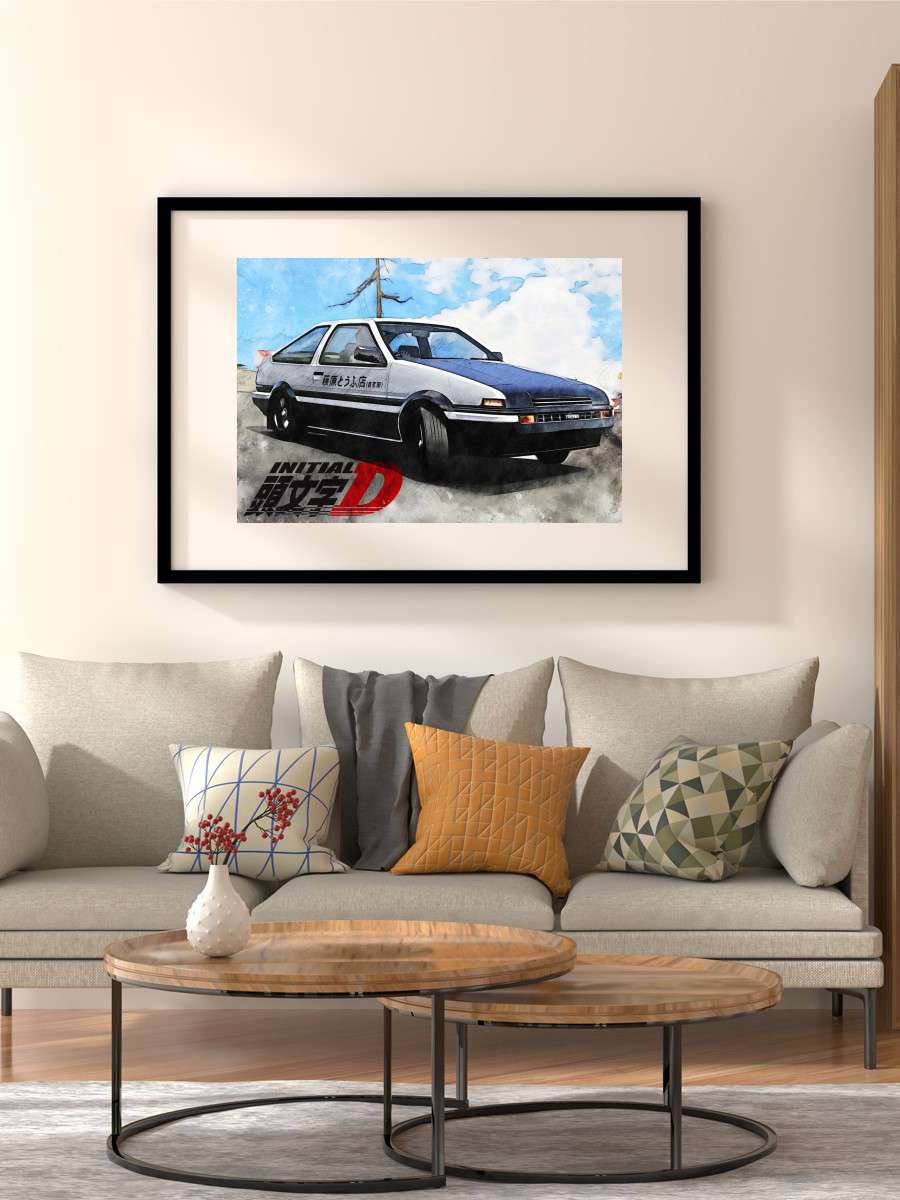 INITIAL D Car Anime Anime Poster Çerçevesiz Yüksek Kalite Anime Duvar Poster