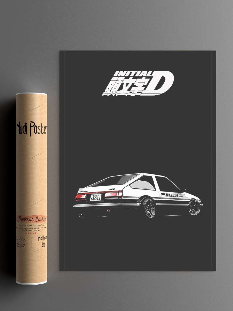 initial d Anime Poster Çerçevesiz Yüksek Kalite Anime Duvar Poster