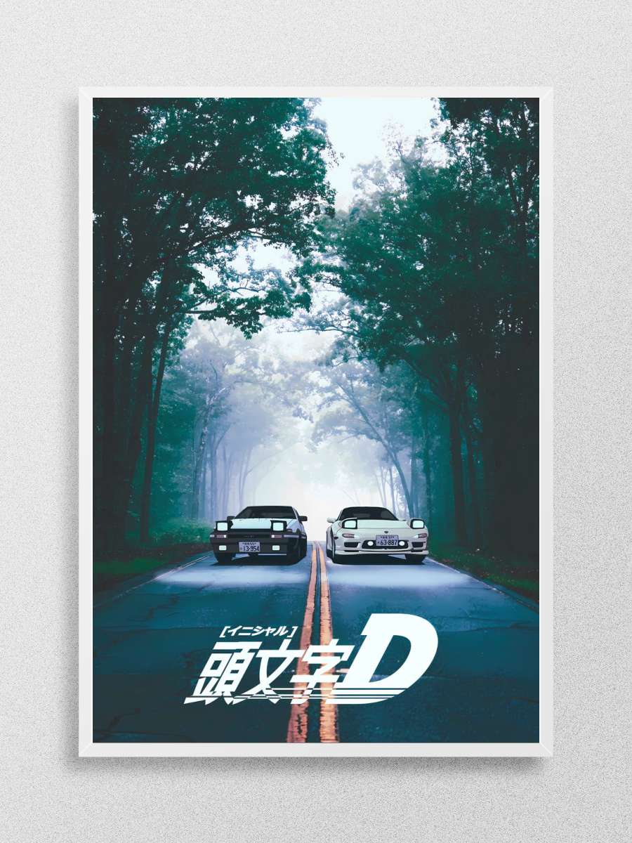 Initial D Rivals Anime Poster Çerçevesiz Yüksek Kalite Anime Duvar Poster