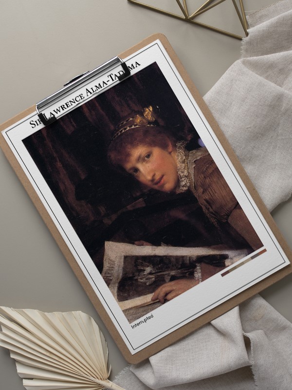 Sir Lawrence Alma-Tadema Interrupted Poster