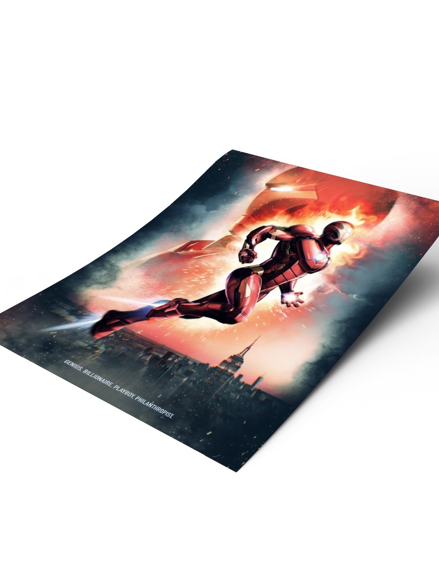 Iron Man quote 2 Poster, Çerçevesiz Tv Film Poster