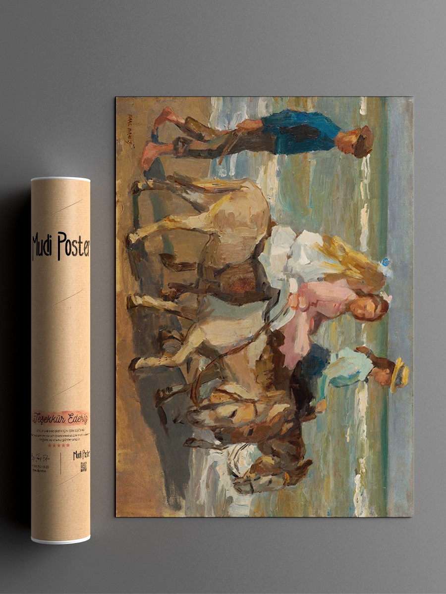 Israels Donkey Riding Tablo Sanatsal Ünlü Ressam Poster Çerçevesiz Yüksek Kalite Poster