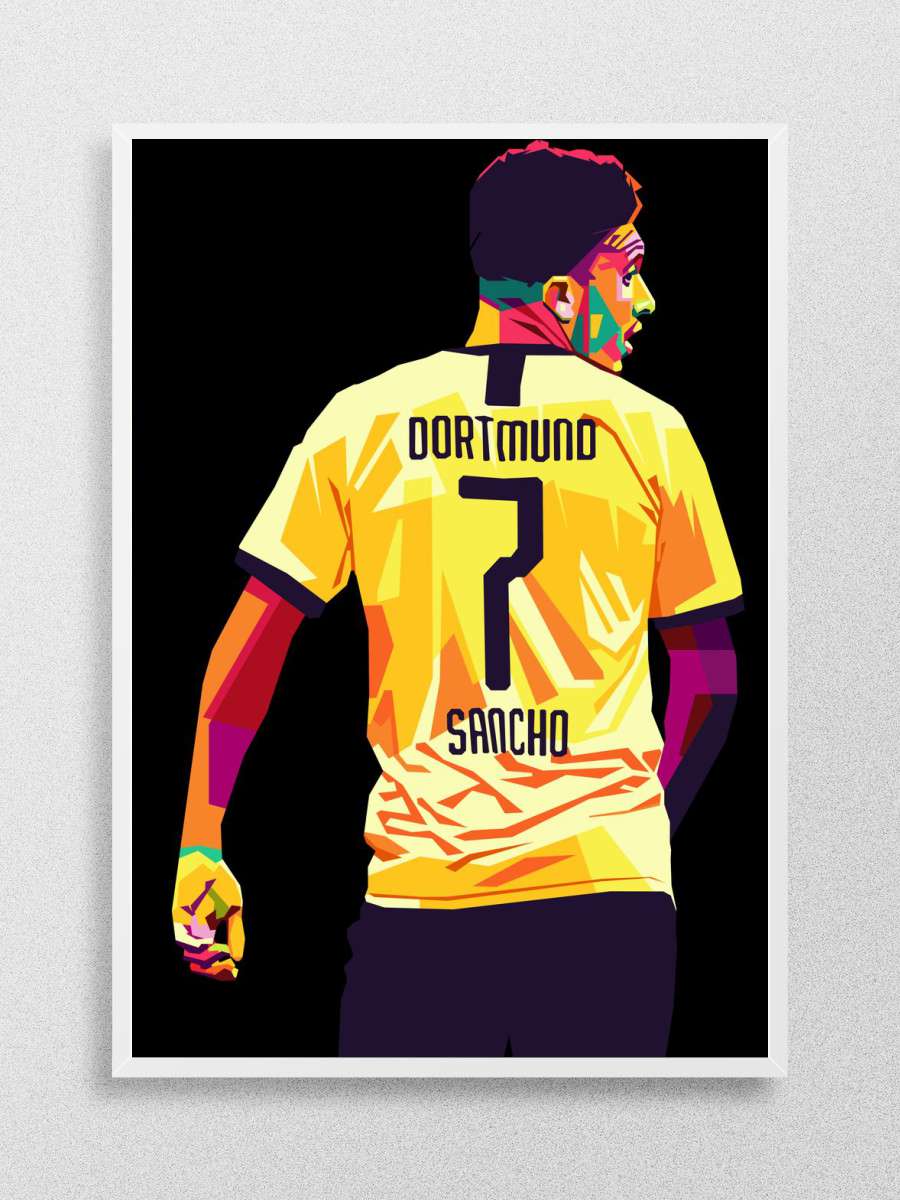 jadon sancho Futbol Poster Çerçevesiz Yüksek Kalite Futbolcu Duvar Poster