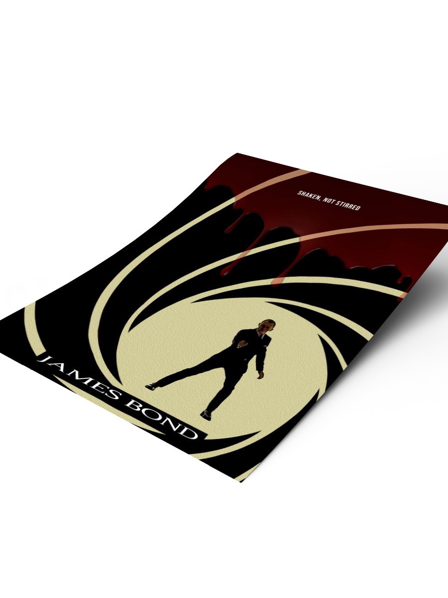 James Bond Poster, Çerçevesiz Tv Film Poster