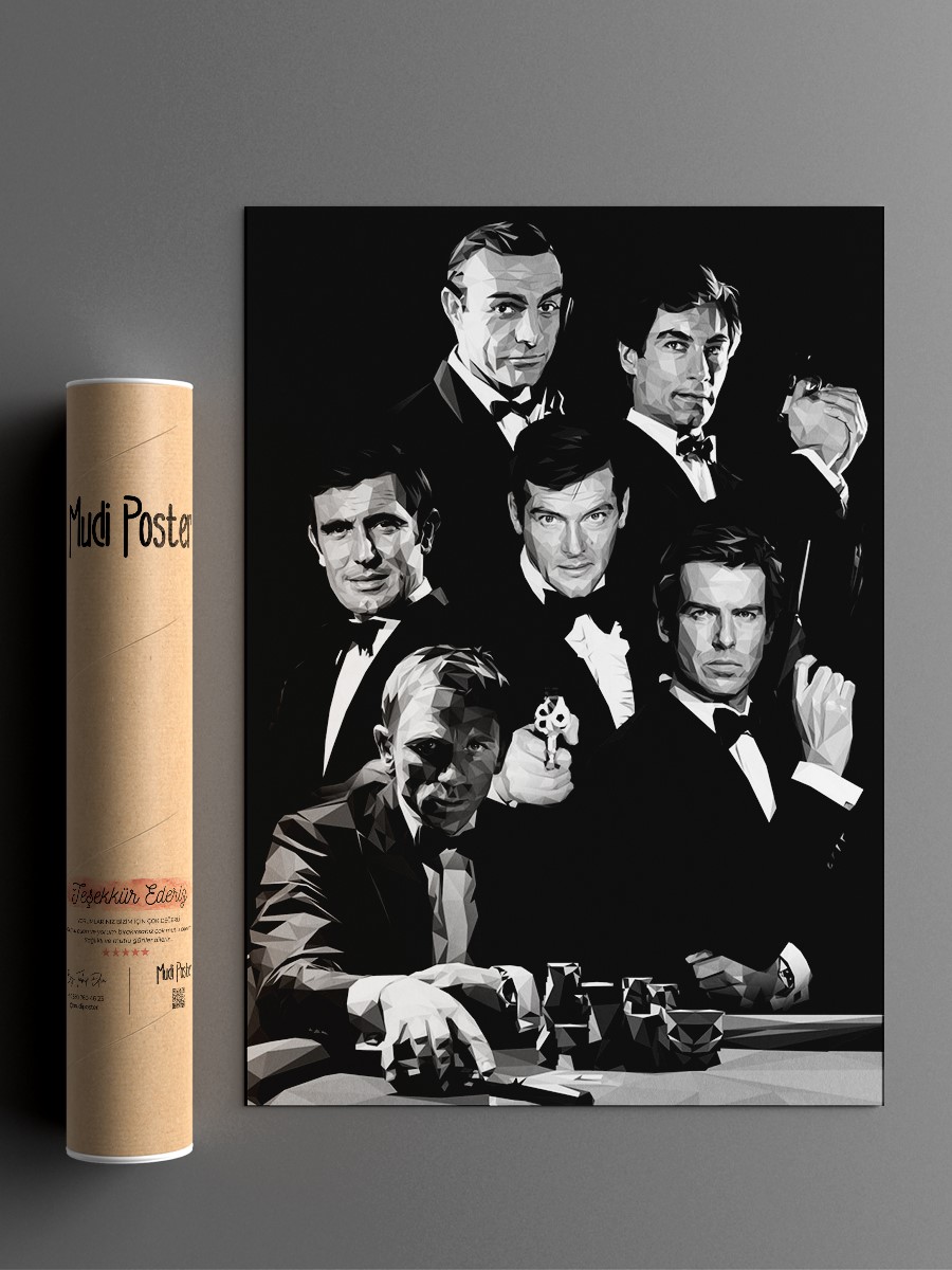 james bond Poster, Çerçevesiz Tv Film Poster