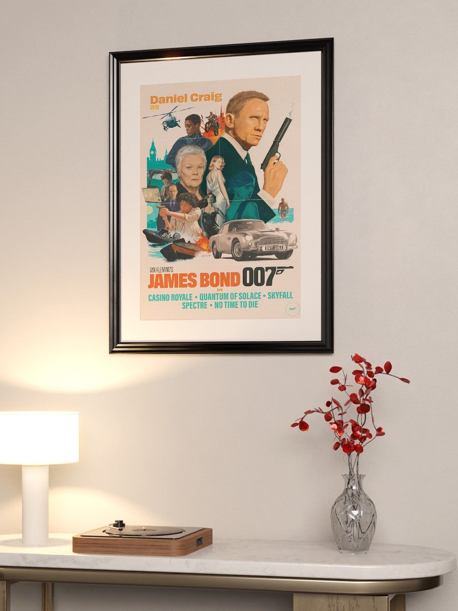 James Bond Fan Art Poster, Çerçevesiz Tv Film Poster