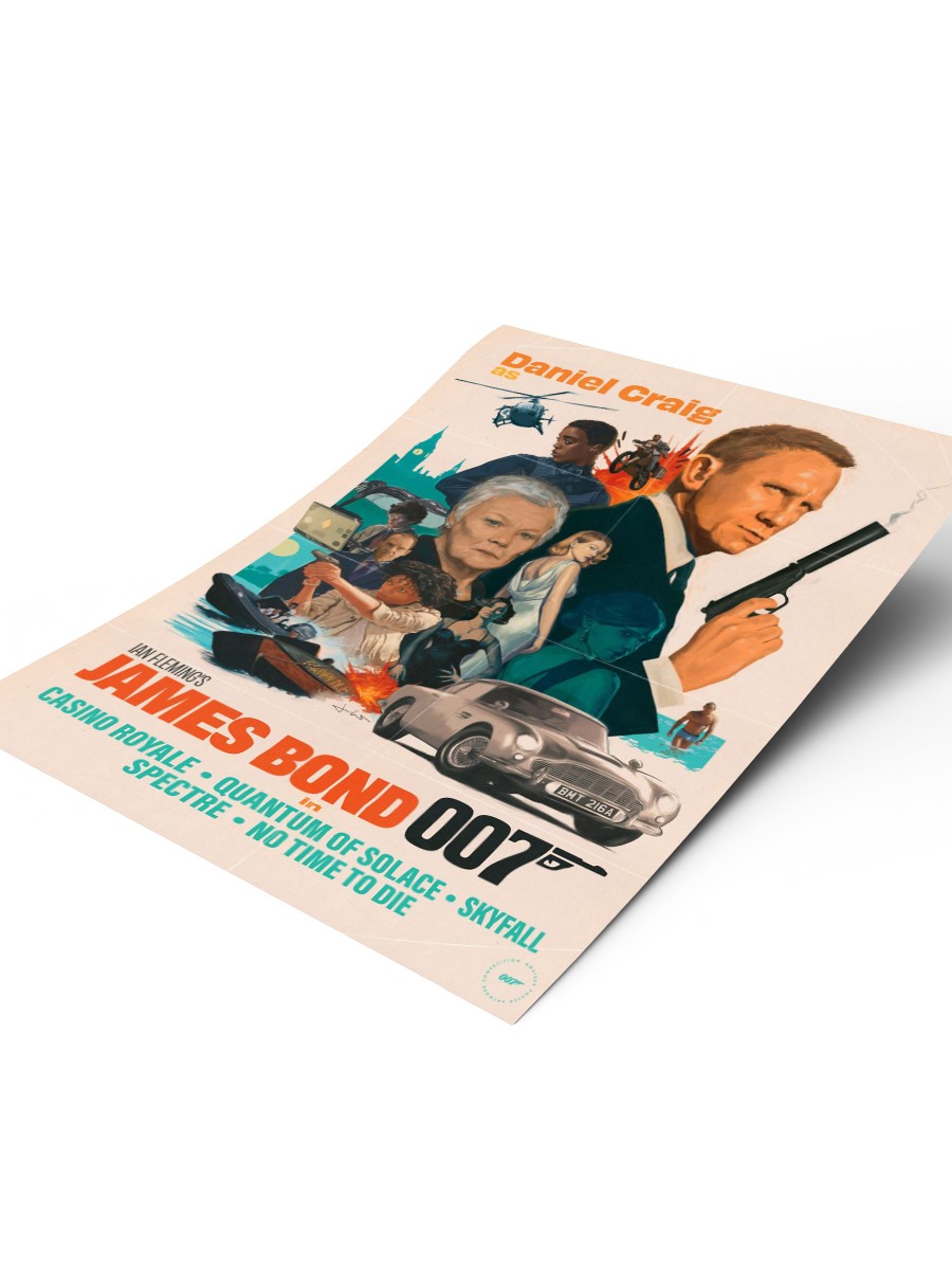 James Bond Fan Art Poster, Çerçevesiz Tv Film Poster