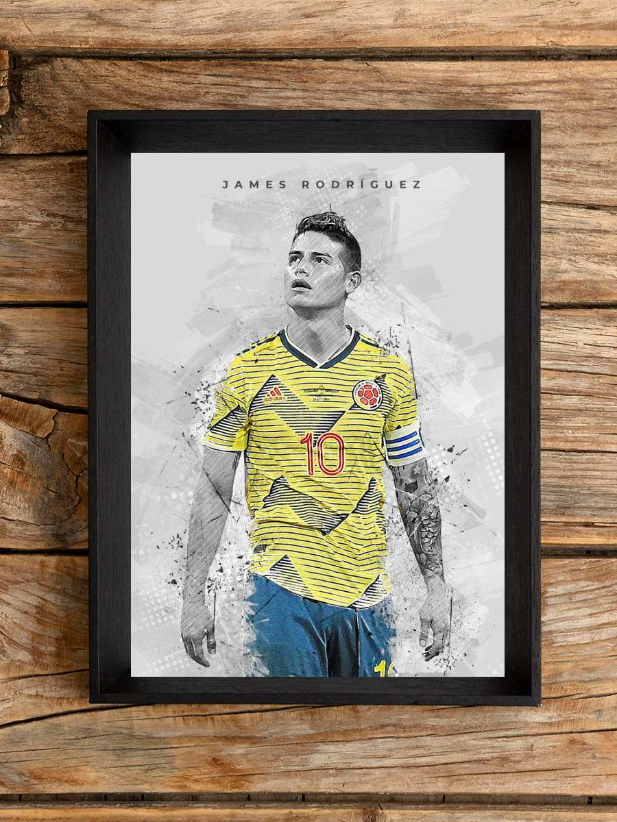 James Rodriguez Futbol Poster Çerçevesiz Yüksek Kalite Futbolcu Duvar Poster