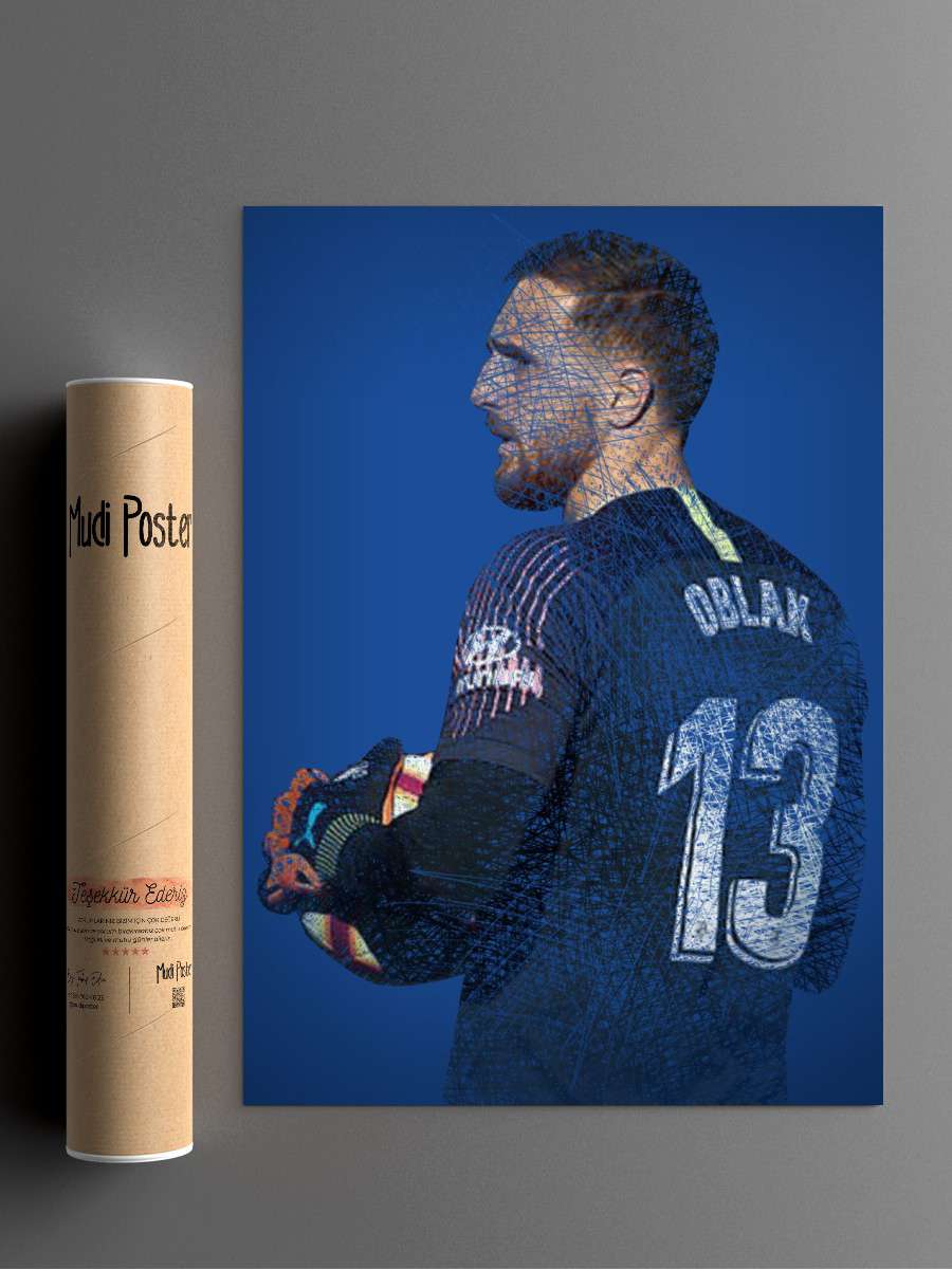 Jan Oblak Futbol Poster Çerçevesiz Yüksek Kalite Futbolcu Duvar Poster