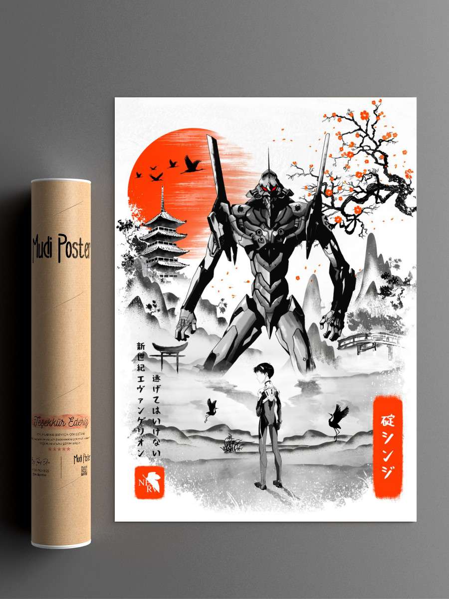 Japan Ink Mecha 01 Anime Poster Çerçevesiz Yüksek Kalite Anime Duvar Poster