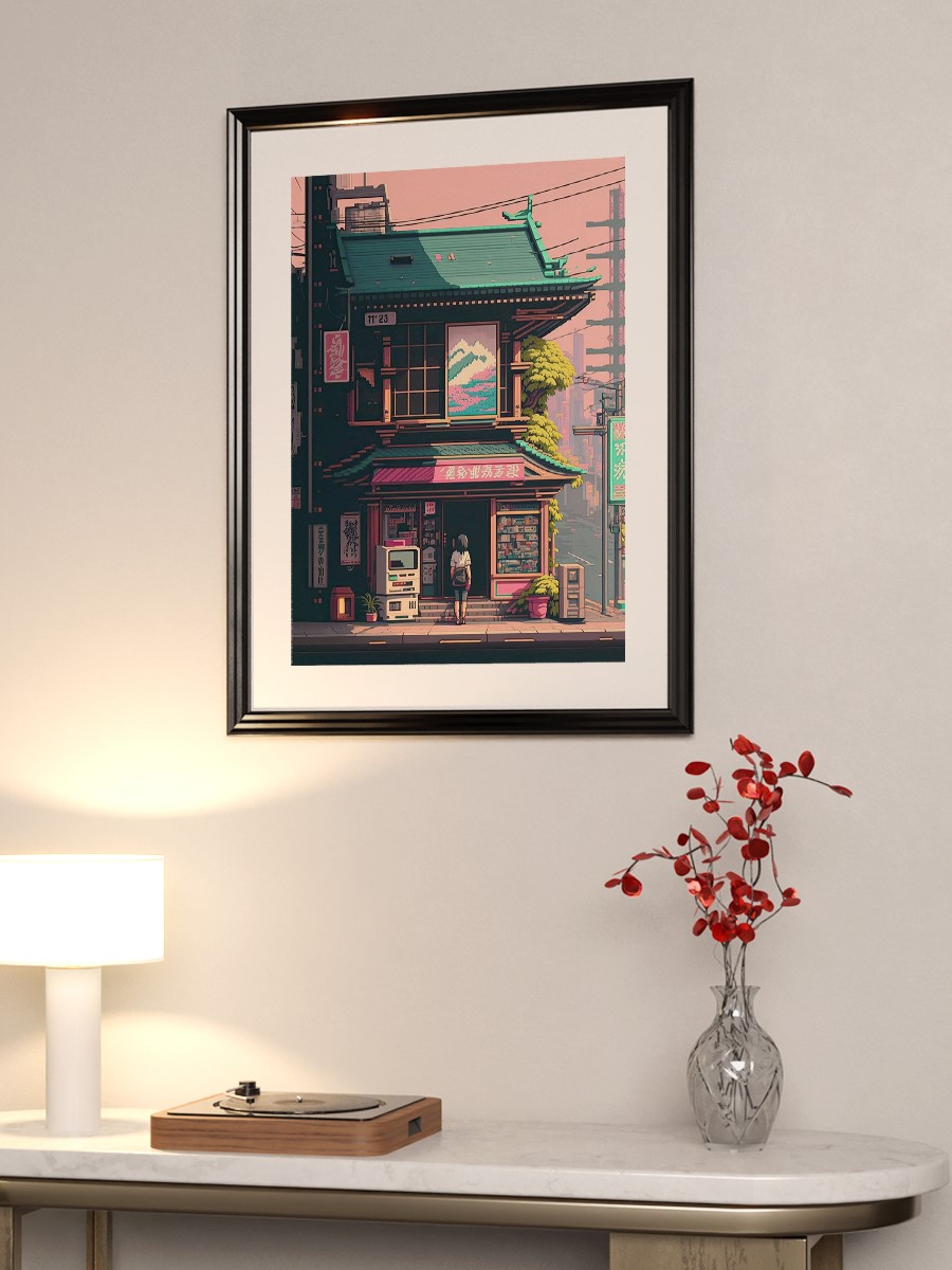 Japan Pixel Art 01 Anime Poster Çerçevesiz Yüksek Kalite Anime Duvar Poster