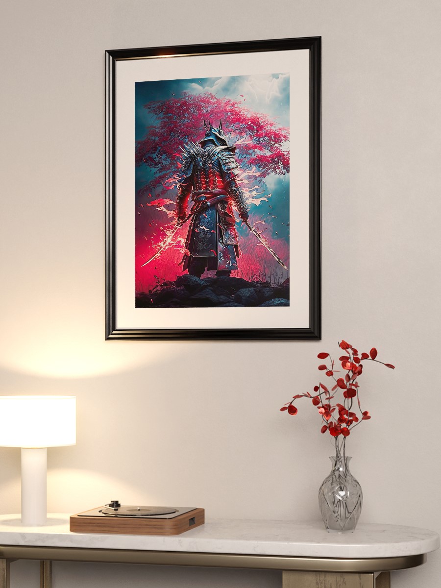 Japanese Samurai Poster, Çerçevesiz Tv Film Poster